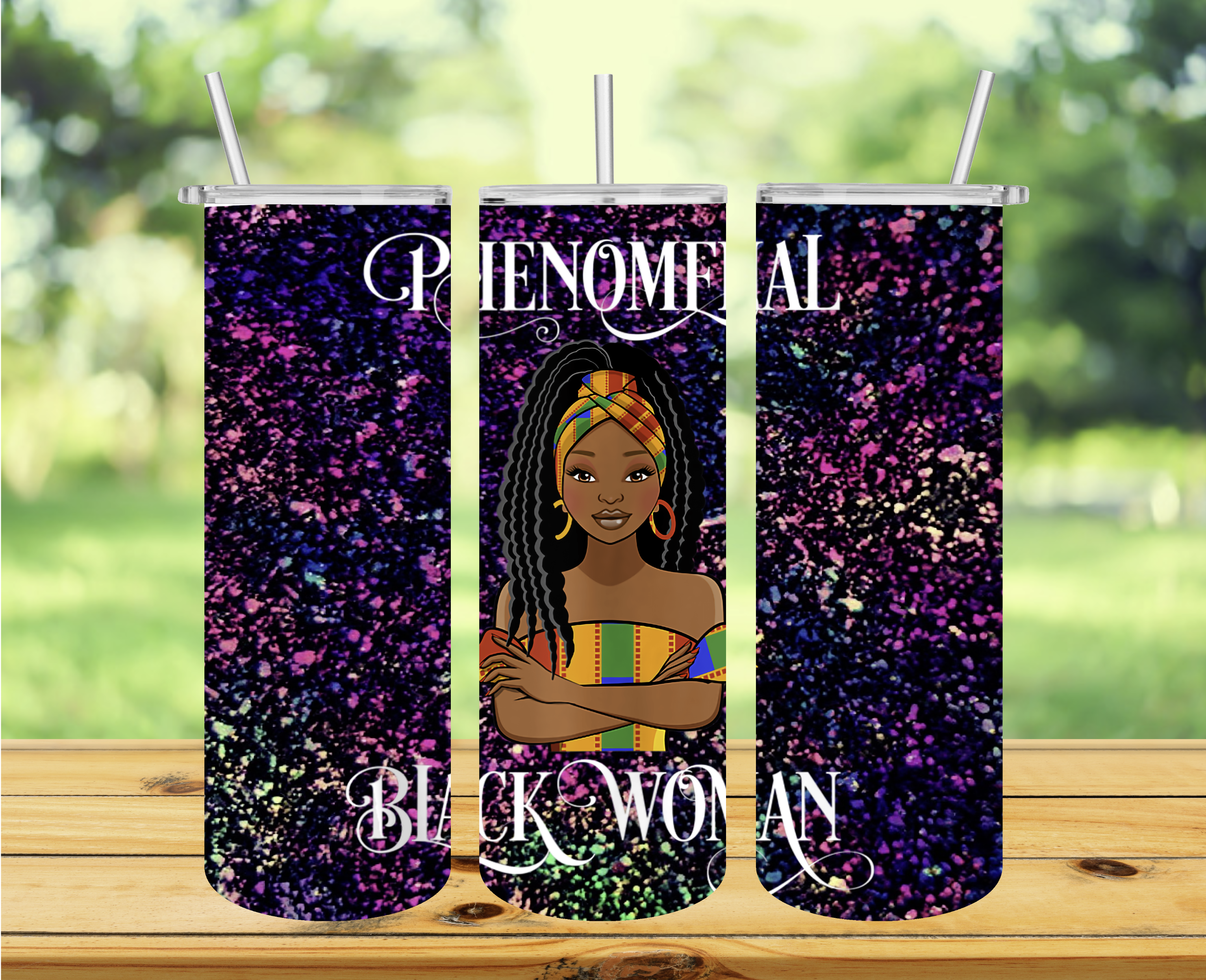 Black Woman Tumbler